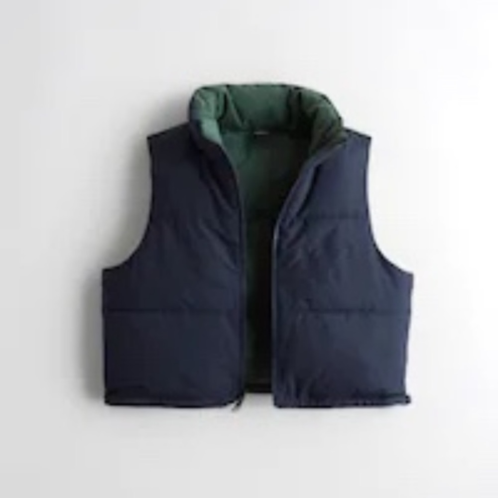 Hollister puffer vest xl